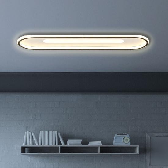 Modern Dekoratif Oval Plafonyer Led Avize 3 Renk